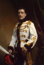Portrait of P. M. Rayevsky, Cornet of the Life-Guards Hussar Regiment, 1914. Creator: Ernst von Liphart.