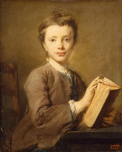 Portrait of a Boy with a Book, 1740. Creator: Jean-Baptiste Perronneau.
