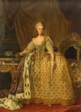 Portrait of Queen Sophie-Magdalene, 1773. Creator: Lorens Pasch the Younger.