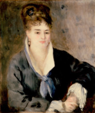 Woman in Black, 1876. Creator: Pierre-Auguste Renoir.