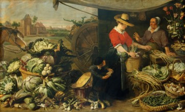 Greengrocery Stall, 1619. Creator: Frans Snyders.