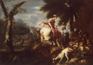Isaac Meeting Rebecca, 1640. Creator: Giovanni Benedetto Castiglione.
