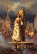 Joan of Arc's Death at the Stake (Right-Hand Part of ''The Life of Joan of Arc'' Triptych), 1843. Creator: Hermann Anton Stilke.