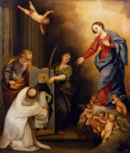 Appearance of Virgin to a Dominican Monk in Soriano, 1660. Creator: Pedro Atanasio Bocanegra.