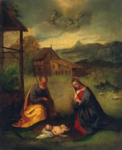 Adoration of the Christ Child, 1508. Creator: Titian.
