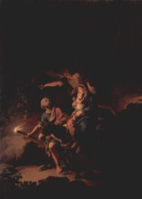 Flight into Egypt, 1752. Creator: Christian Wilhelm Ernst Dietrich.