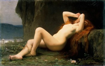 Mary Magdalene in a Grotto, 1876. Creator: Jules-Joseph Lefebvre.