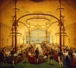 The Ceremonial Dinner in Honour of the Moscow Governor-General Prince Dmitry Golitsyn, 1835. Creator: Anon.