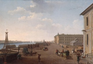 The View of the Embankment of Vasilyevsky Island near the Academy of Arts, 1799. Creator: Benjamin Patersson.