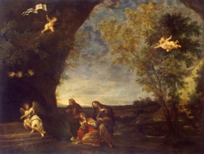 Holy Women at Christ's Tomb, 1642. Creator: Francesco Albani.