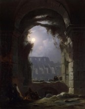 View of the Colosseum by Night, 1830. Creator: Franz Ludwig Catel.