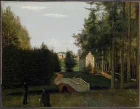 The View of the Farmstead of Ostrovki in the Province of Tver, 1845. Creator: Grigory Soroka.
