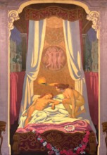Panel 3. Psyche Discovers that Her Mysterious Lover is Eros, 1908. Creator: Maurice Denis.