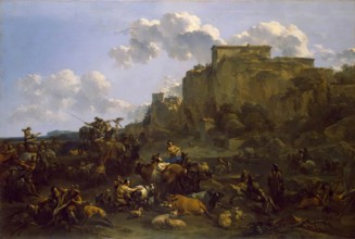 Hunters Resting, 1660. Creator: Nicolaes Berchem.