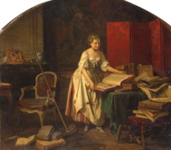 Curious Woman, 1848. Creator: Jean-Baptiste Antoine Emile Beranger.