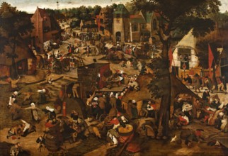 Fair with a Theatrical Presentation, 1562. Creator: Pieter Brueghel the Younger.