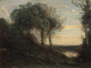 Evening, 1860. Creator: Jean-Baptiste-Camille Corot.