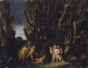 Putti in a Landscape, 1642. Creator: Antonio Maria Vassallo.
