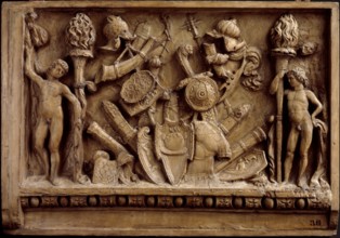 Relief depicting panoply of trophies, 19th century? Creator: Unknown.