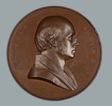 William Wyon R.A., Art Union of London medal, 1854. Creator: Leonard Charles Wyon.