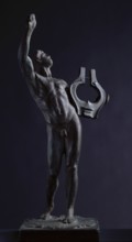 Sketch model for figure holding lyre in 'The Daphnephoria', c1891. Creator: Frederic Leighton.