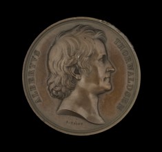 Bertel Thorvaldsen commemorative medal, 1837. Creator: Karl Friedrich Voigt.