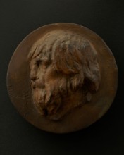 Cast of old Dacian with long hair and beard. Creator: Unknown.