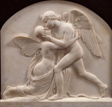 Cupid and Psyche, (1859?). Creator: John Gibson.