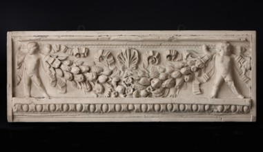 Cast of frieze of Cupids holding garlands from Palestrina, late 18th century. Creator: Unknown.