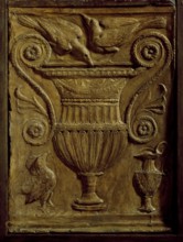 Cast of proper left side of grave altar of M. Antonius Alexander, late 18th or early 19th century. Creator: Unknown.