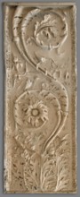 Cast of monumental pilaster fragment with acanthus, scrolls, and eagle, late 18th century. Creator: Unknown.