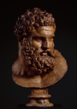 Cast of the Head of the Farnese Hercules, (19th century?). Creator: Unknown.