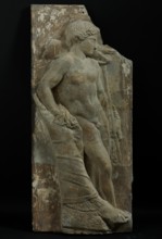 Cast of Eros and right leg of Aphrodite from East frieze (figure 42 of Slab VI), 19th century. Creator: Unknown.