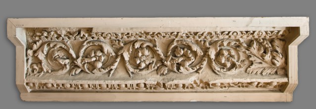 Cast of frieze with acanthus scrolls and flowers. Creator: Unknown.