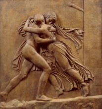 The Meeting of Hero and Leander, c1842. Creator: John Gibson.