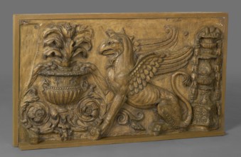 Cast of section of frieze with vase, griffin..., c106-112, (late 18th-early 19th century) Creator: Unknown.