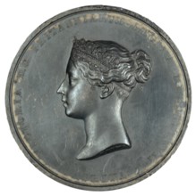 Queen Victoria, bronze commemorative medal of Victoria's accession, 1837. Creator: William Wyon.