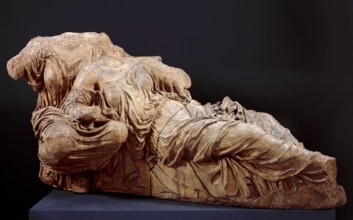 Cast of Aphrodite and Dione...from east pediment of Parthenon,  c438-433 BC, (c1820s).. Creator: Unknown.