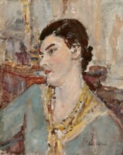 Portrait of a Woman with a Yellow Scarf, c1930s?. Creator: Ethel Walker.