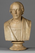 Cast of a bust of John Flaxman, R.A., by 1873. Creator: Unknown.