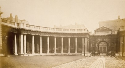 Burlington House, Piccadilly: gateway & east colonnade., c1860s. Creator: Stephen Ayling.