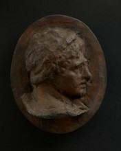 Cast of head of attendant holding ram. Creator: Unknown.