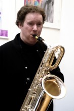 Richard Shepherd, Martin Shaw Quintet, Clocktower Cafe Jazz Club, Croydon, Dec 2025. Creator: Brian O'Connor.