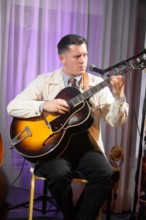 Alex ‘Honey’ Boulton, Adrian Cox Trio, Watermill Jazz Club, Dorking, Surrey, Feb 2026. Creator: Brian O'Connor.
