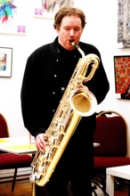 Richard Shepherd, Martin Shaw Quintet, Clocktower Cafe Jazz Club, Croydon, Dec 2025. Creator: Brian O'Connor.