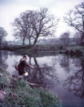 Fishing on the Tamar, Cornwall, c1955. Creator: Arthur Charles Kirby Ware.