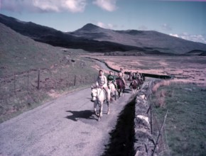 Horse riders, Rhyd-ddu, Wales, c1955. Creator: Arthur Charles Kirby Ware.
