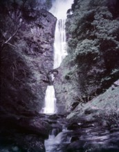 Pistyll Rhaeadr Waterfall, Wales, c1955.  Creator: Arthur Charles Kirby Ware.