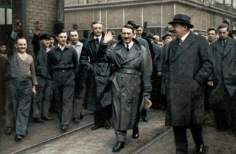 Adolf Hitler visiting industries in the Rhineland and Westphalia, Germany, 1936. Creator: Unknown.