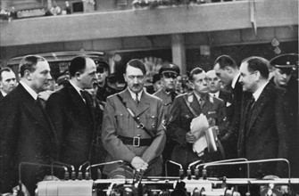 Hitler during the 1935 international automobile exhibition in Berlin
